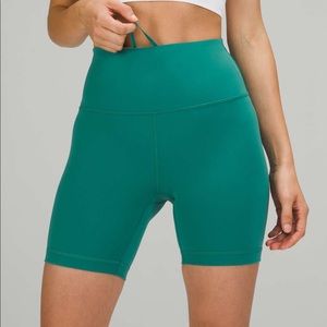 Lululemon Wunder Train High-Rise Short 6" teal lagoon